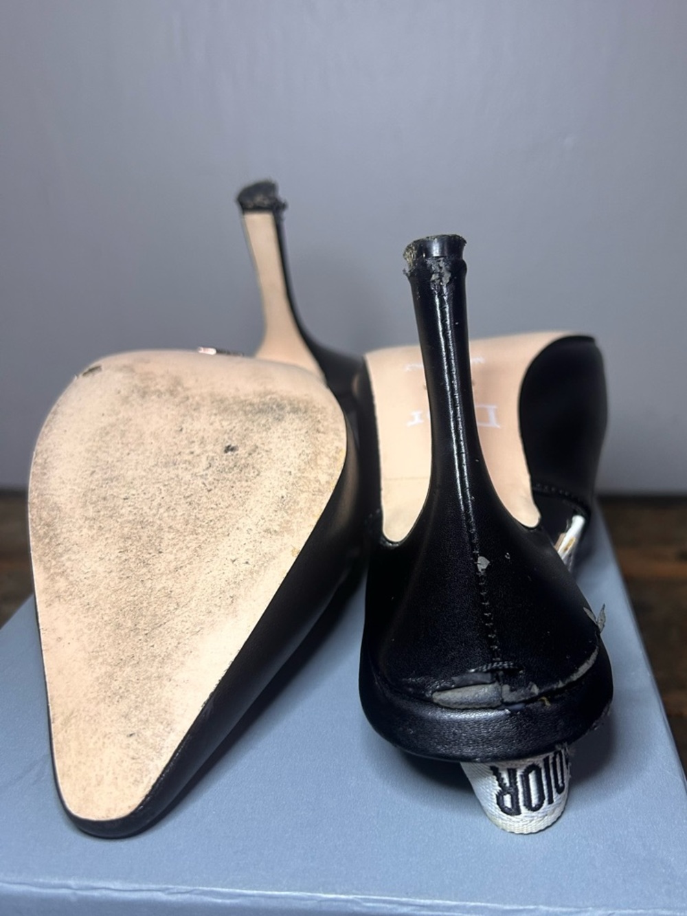 AUTHENTIC Christian Dior J’Adior Slingback Pump | EU 39D / US 8 | Black Leather - Picture 3 of 14